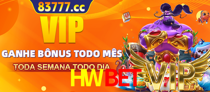 Banner promocional do HWBET oferecendo 100% de recompensas adicionais contínuas para quem fizer o login diário (Daily sign-in), com um mascote de coelho.