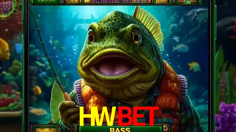 Personagem de peixe pescador do popular jogo de slot com tema de pescaria, uma das emocionantes opções de caça-níqueis para jogar e ganhar no cassino HWBET.